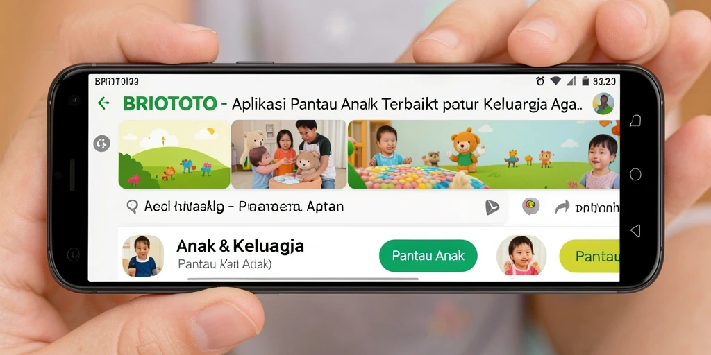 Tampilan antarmuka aplikasi BRIOTOTO untuk memantau anak-anak.
