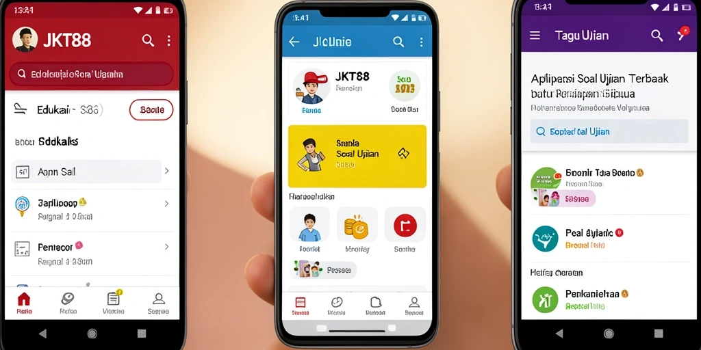 Antarmuka JKT88 yang intuitif untuk soal ujian.
