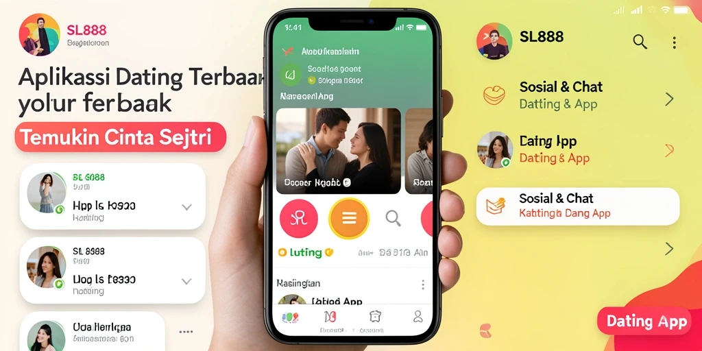 Tampilan antarmuka yang menarik dari aplikasi SL888 untuk kencan.