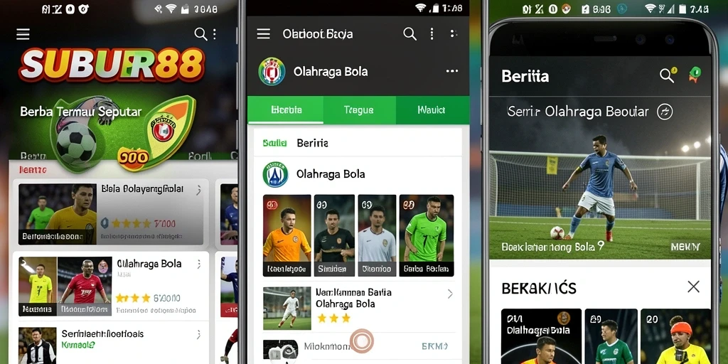 Tampilan antarmuka aplikasi SUBUR88 yang modern dan intuitif.