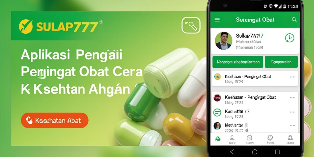 Antarmuka SULAP777 yang intuitif untuk pengingat obat.