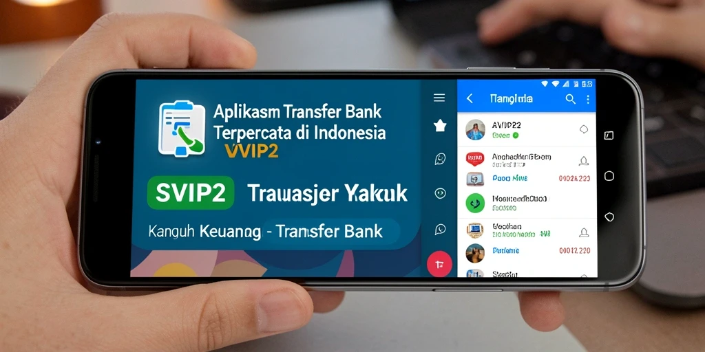 Screenshot aplikasi SVIP2 menampilkan antarmuka pengguna yang intuitif untuk Transfer Bank.
