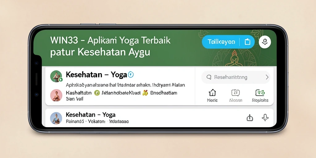 Antarmuka aplikasi WIN33 yang menarik dan mudah digunakan untuk yoga.