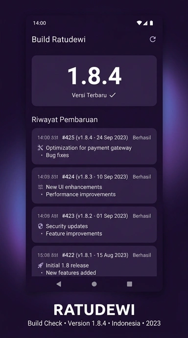 Riwayat Versi RatuDewi untuk Pengguna Android Indonesia